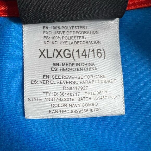 AND1 Navy Full zip  jacket size 14-16 XL/XG - Picture 8 of 8
